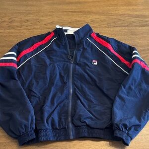 Fila Navy Blue and Red Sports Jacket